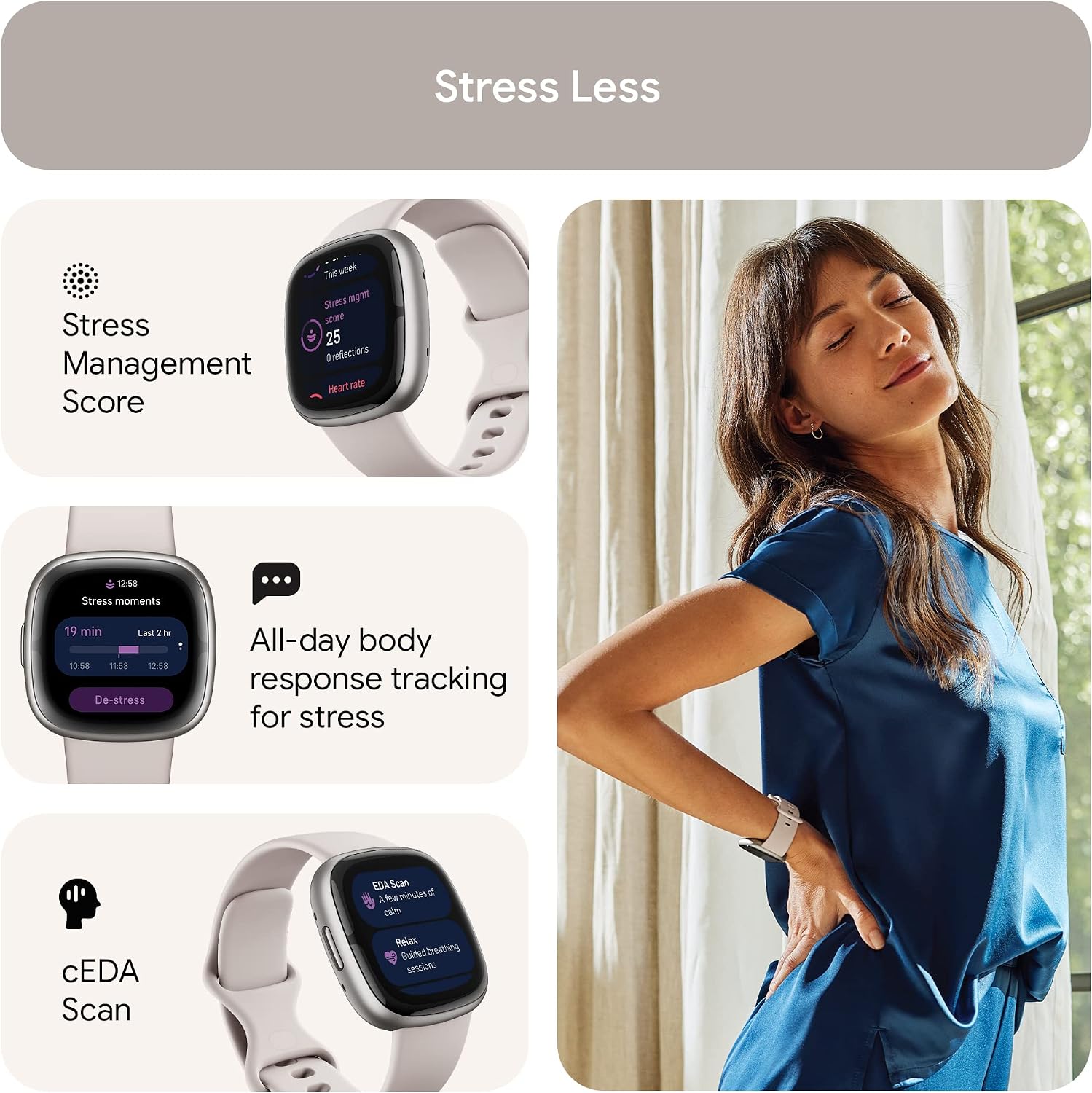 Detalle 2 de Fitbit health and fitness smartwatch, Sense 2