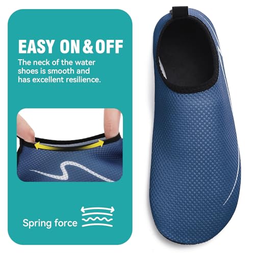 Detalle de Gitzing Water Shoes for Women and Men – Breathable Quick-Dry Aqua Socks (Dark Blue, UK 3.5 / EU 36)