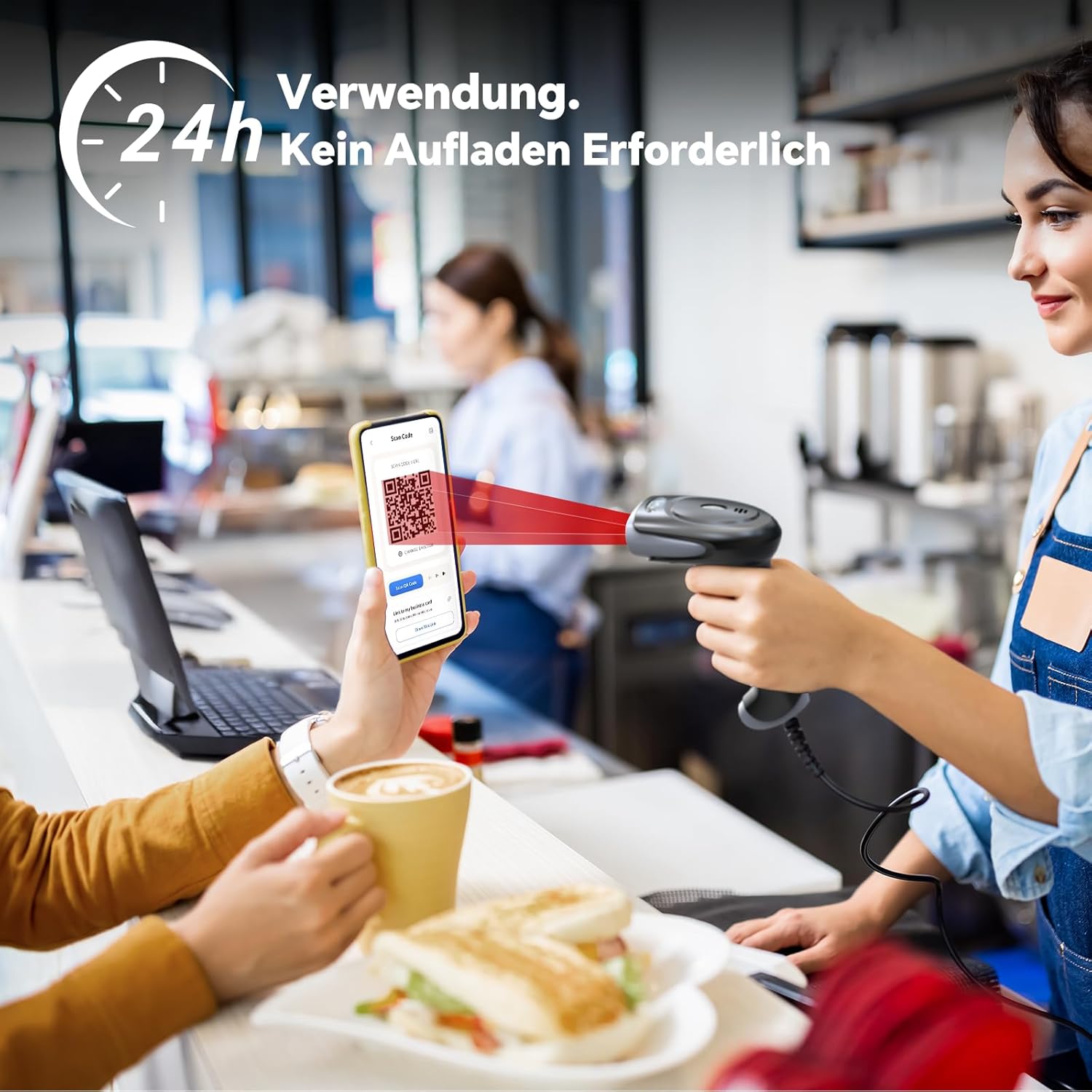 Thumbnail 6 de Eyoyo Barcode Scanner EY-034 (1D/2D/QR) kabelgebunden – Handheld für PC, Mac und Laptop