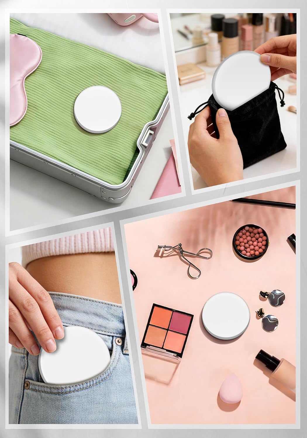 Thumbnail 5 de SisKokoro Rechargeable Compact Makeup Mirror with Light, 40X Magnification