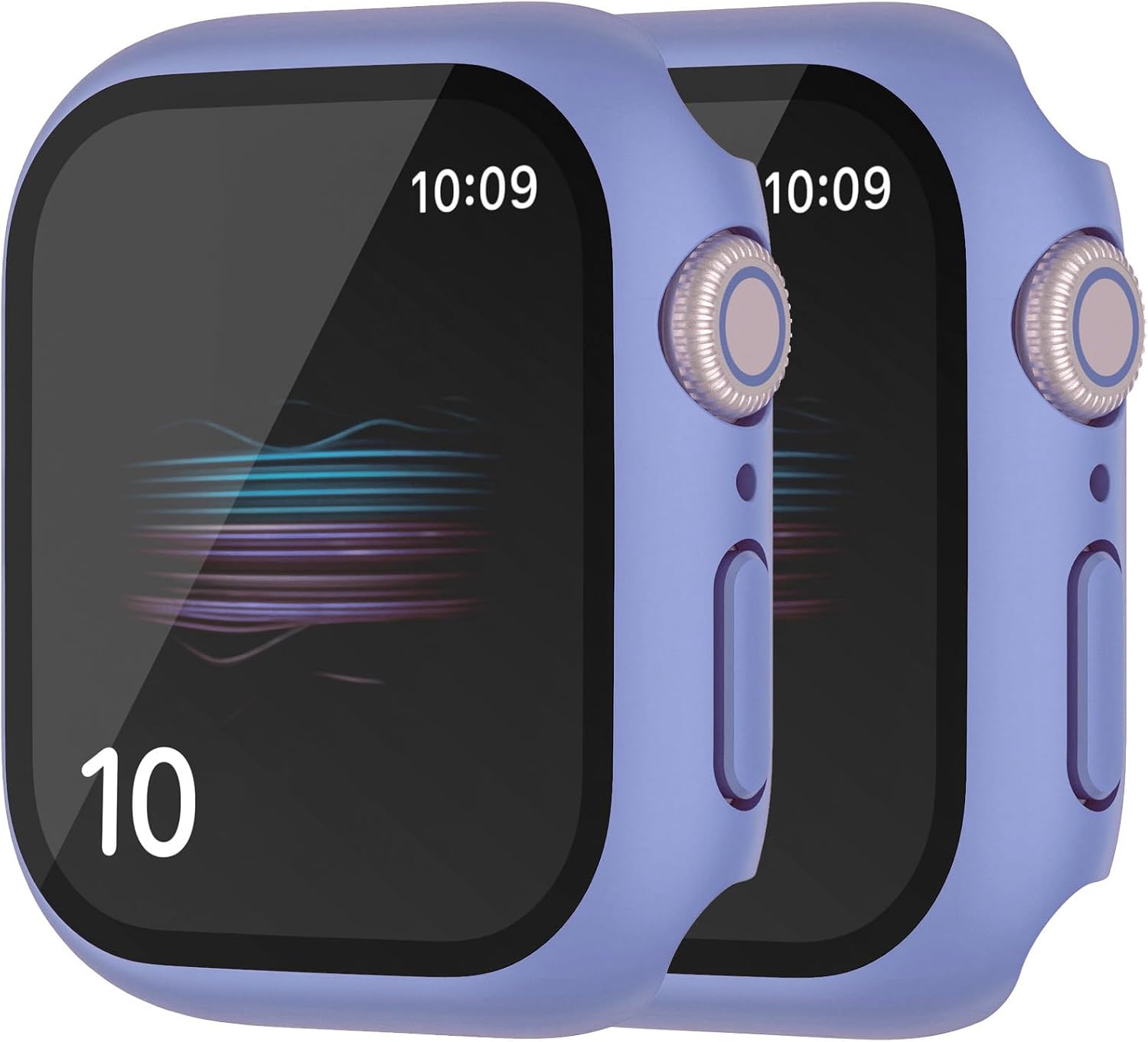 Detalle de HANKN Hart Hülle + Displayschutz 2er-Set für Apple Watch Series 9/8/7 45mm – Klarer Schutz aus PC und gehärtetem Glas