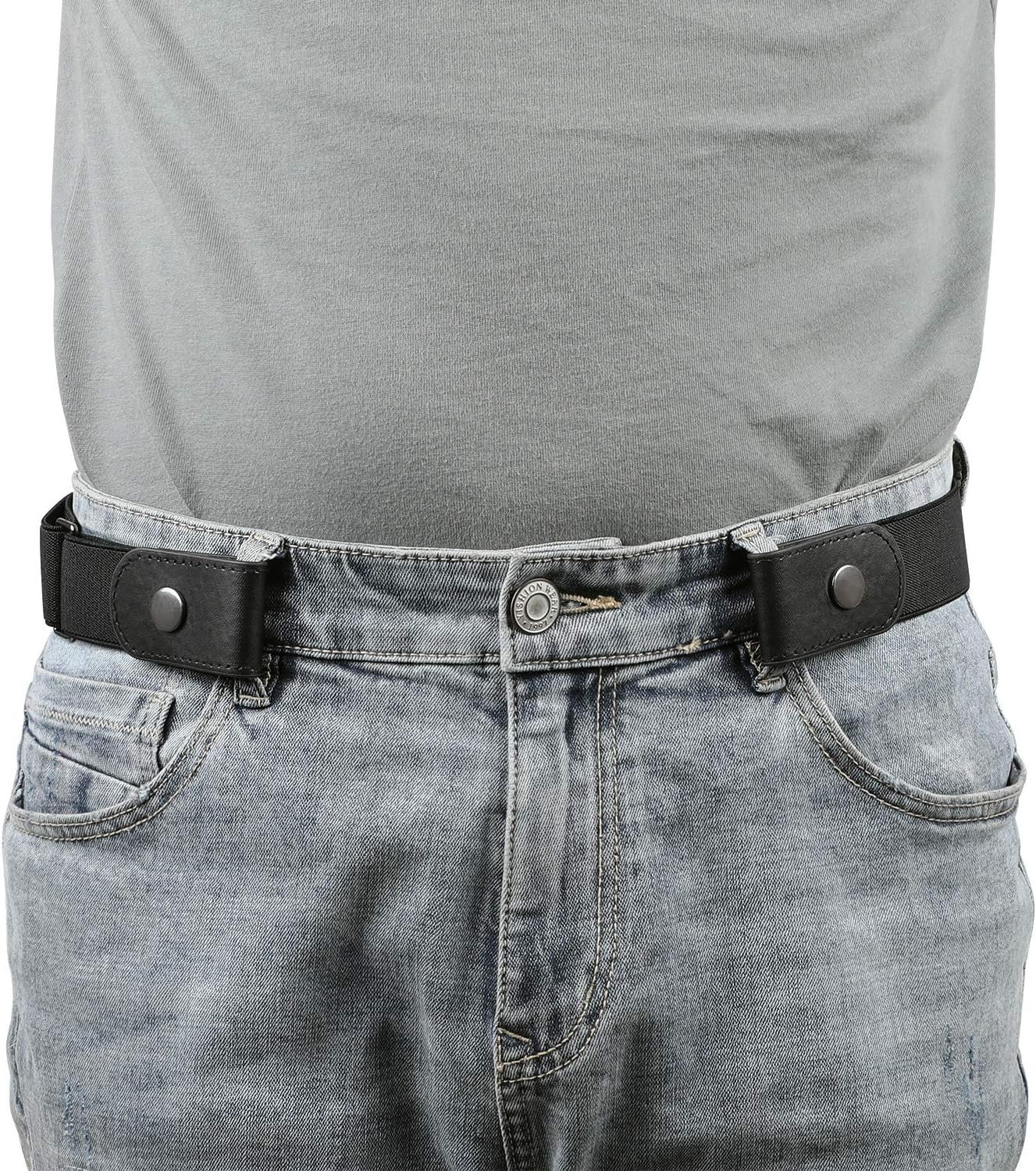 Detalle de JASGOOD No Buckle Elastic Belt – Buckle-Free, Adjustable No-Show Belt for Jeans and Pants