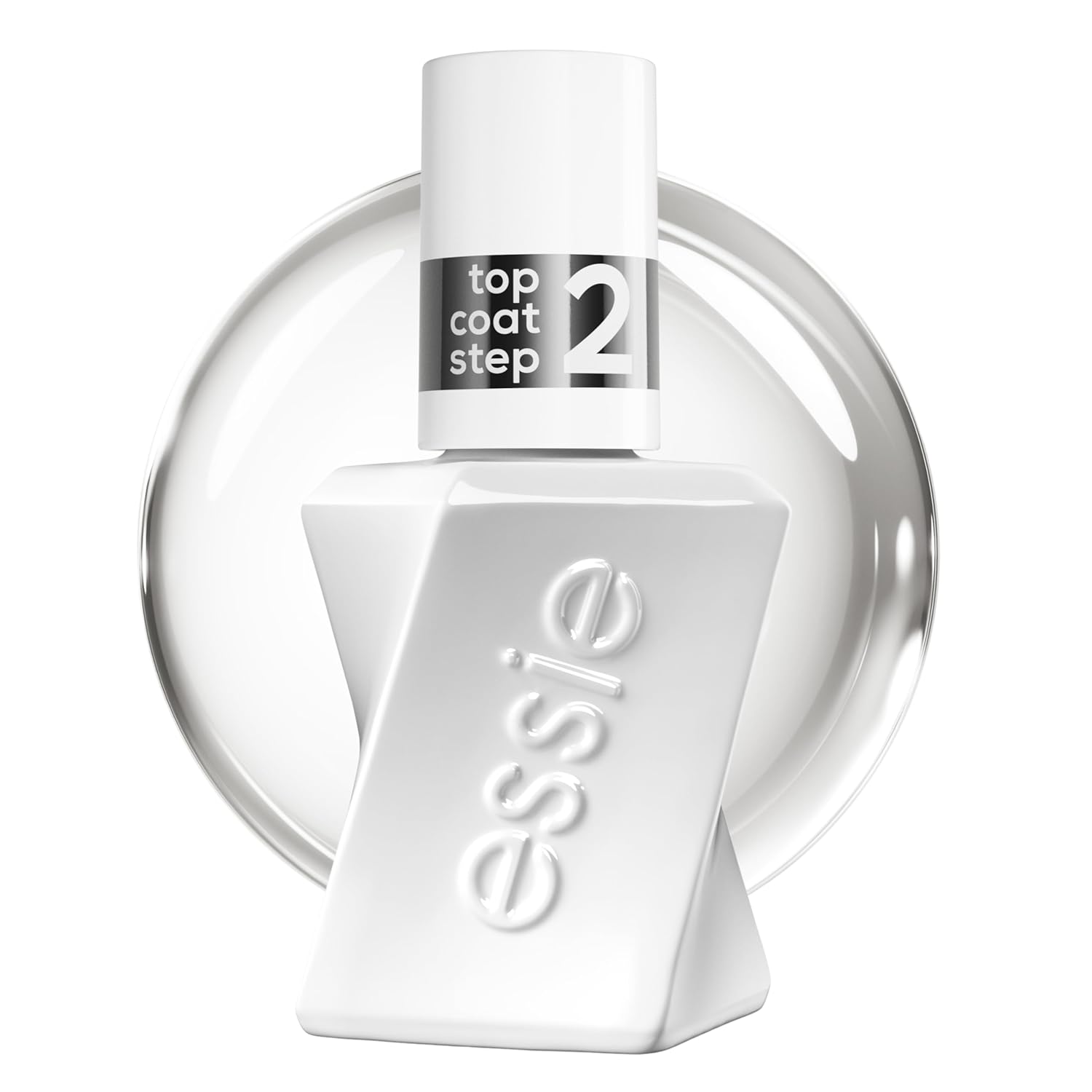 Detalle de Gel by Essie Top Coat – langanhaltender Glanz ohne UV-Licht, Transparent (Nr. 00), 13,5 ml