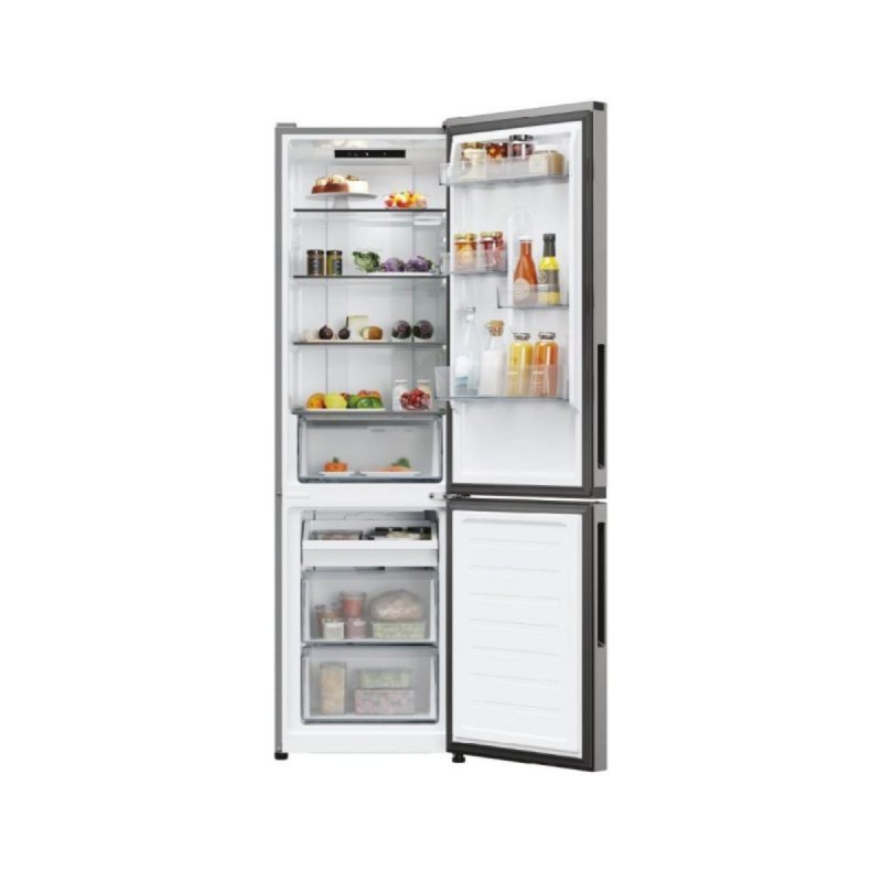 Detalle de Candy Combi 279L E Inox Circle Fresh: frigorífico de 55 cm que cuida la frescura