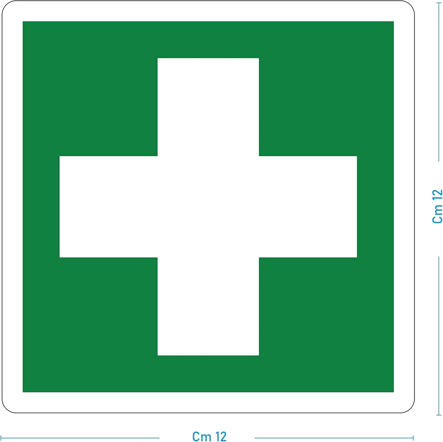 Detalle 2 de Pubblimania Adesivo Cassetta Pronto Soccorso PVC 12x12 cm – resistente per esterno e interno