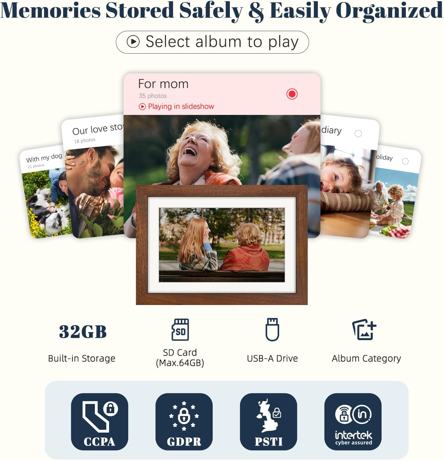 Thumbnail 5 de Frameo Digital Photo Frame 10.1 Inch