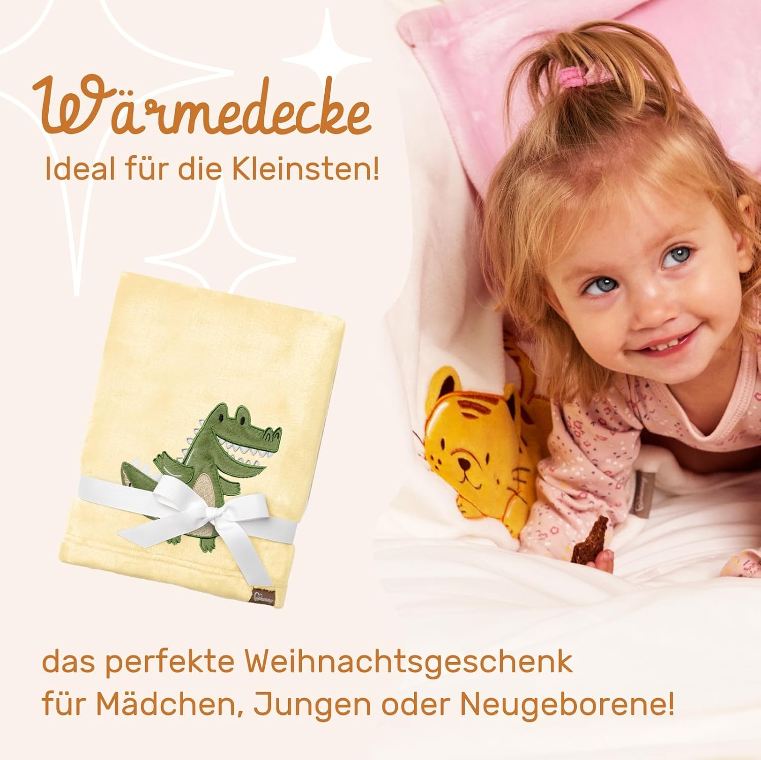 Thumbnail 2 de Be Mammy Manta Infantil Caliente Invierno 🐊 Bebé Niña