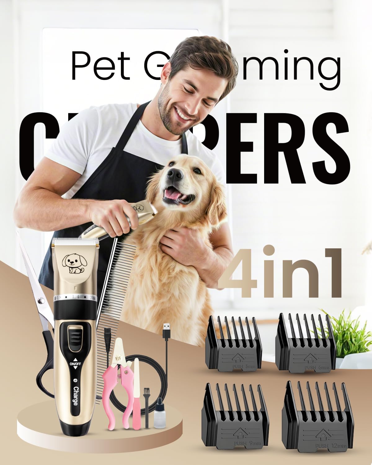 Detalle 2 de Dog Clippers Rechargeable Low Noise