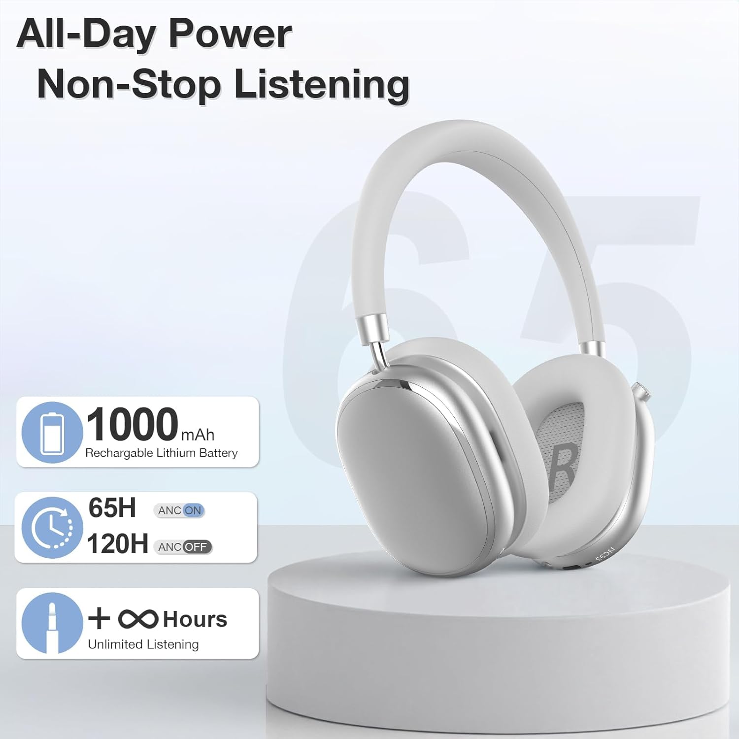 Thumbnail 6 de FOFUN NC95 Bluetooth 6.0 Kopfhörer mit Hybrid-ANC, Transparenzmodus & Drehknopf