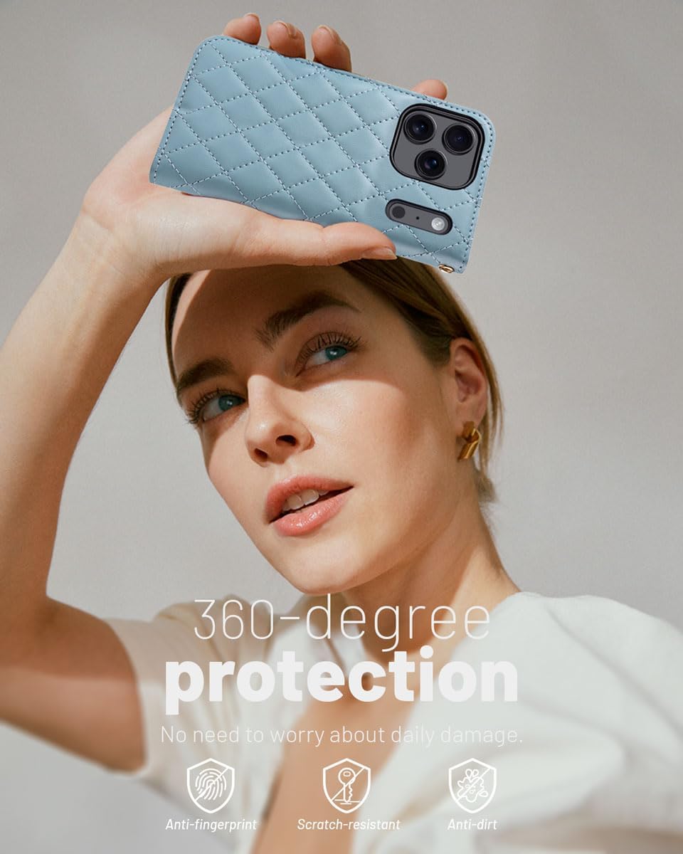 Thumbnail 6 de OCASE Lederhülle für iPhone 17 Pro Max 5G – Kartenfach, RFID-Schutz, Standfunktion, Stoßfest
