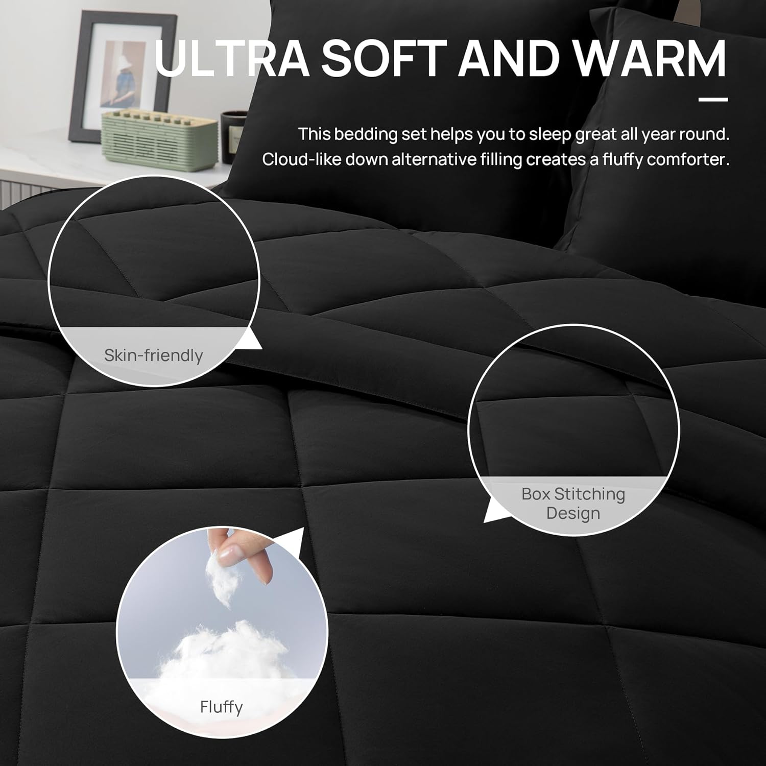 Thumbnail 6 de Love's Cabin Twin Comforter Set, 5-Piece Bedding