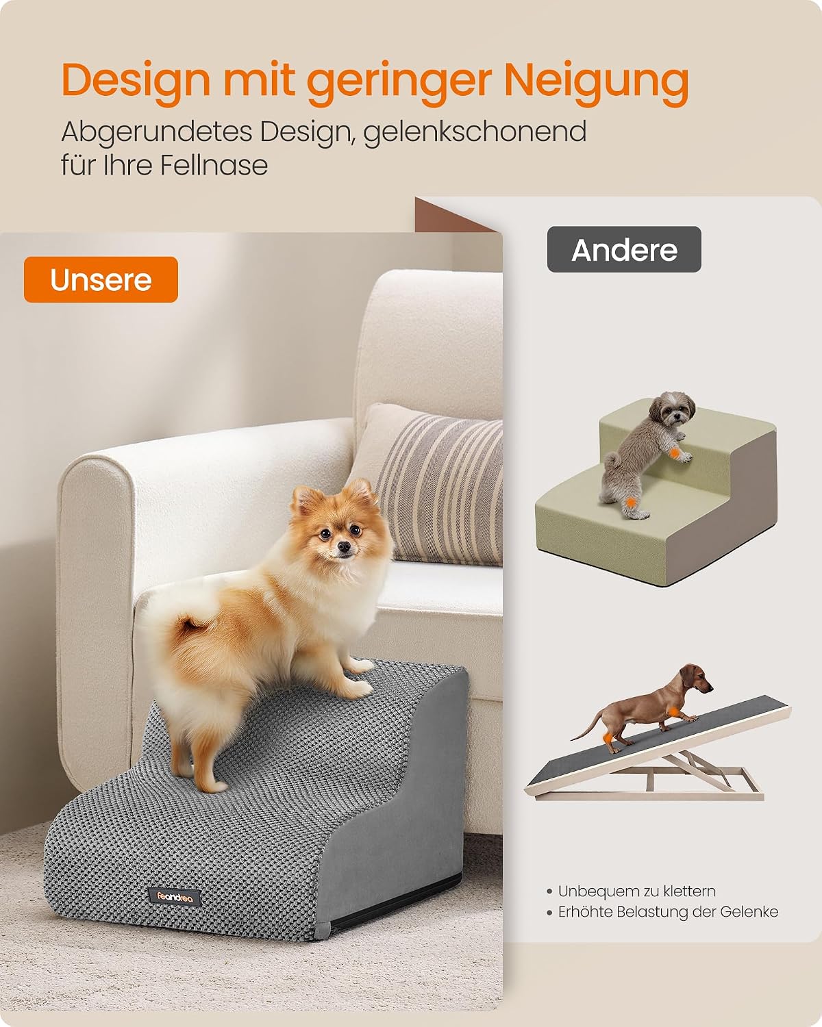 Detalle de Feandrea Hundetreppe 2 Stufen