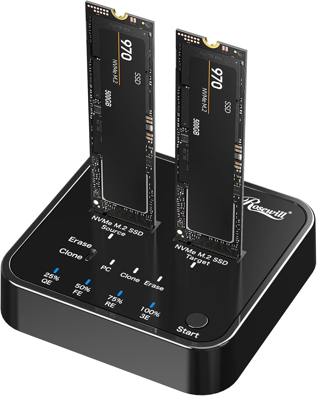 Detalle 2 de Rosewill Cloner M.2 duplicator 20Gbps dock