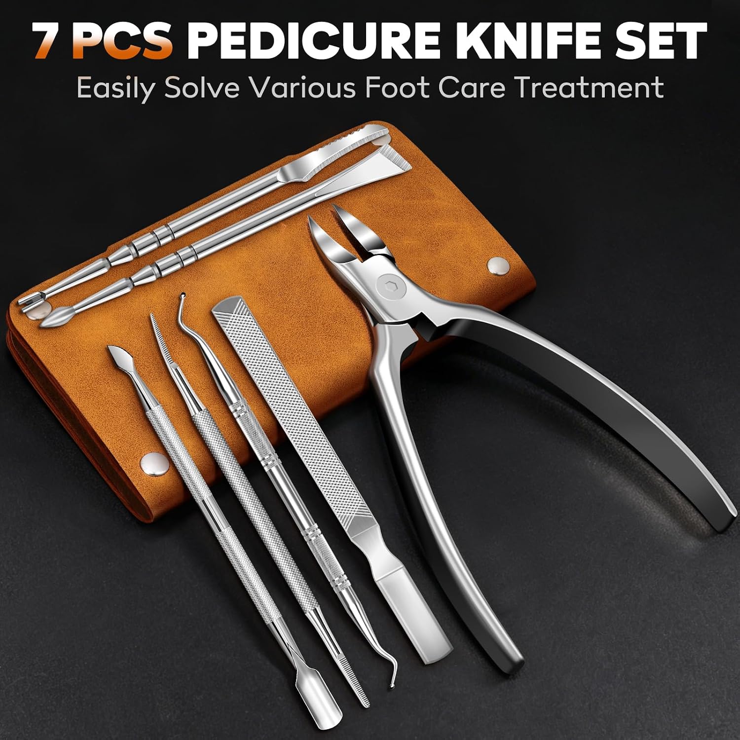 Thumbnail 1 de Nagelknipser Set für Dicke & Eingewachsene Zehennägel – 7-in-1 Edelstahl Pediküre mit scharfer Klinge