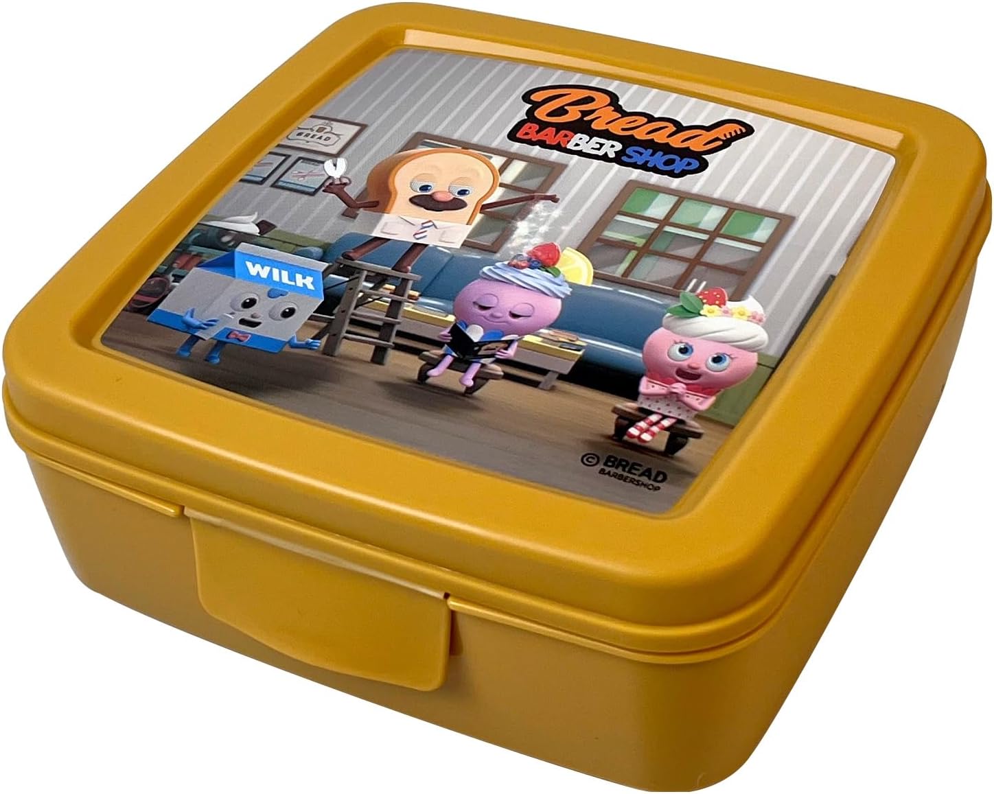 Detalle 2 de Snips Porta Sandwich Decoro Barbiere Pasticcere – Portapranzo 14,5 × 14,5 × 5,5 cm, Made in Italy