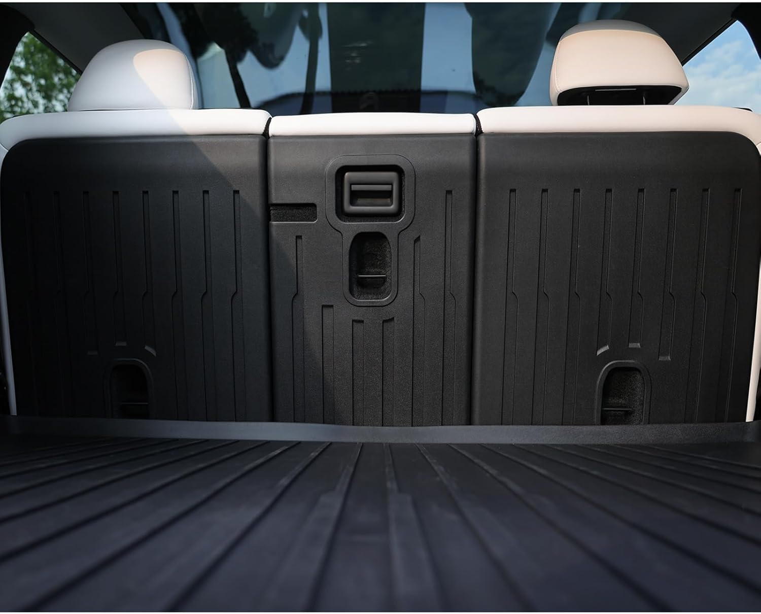 Detalle de CYBERBEANS pour Tesla Model Y Juniper—couverture de dossier arrière TPE pour 2025-2026