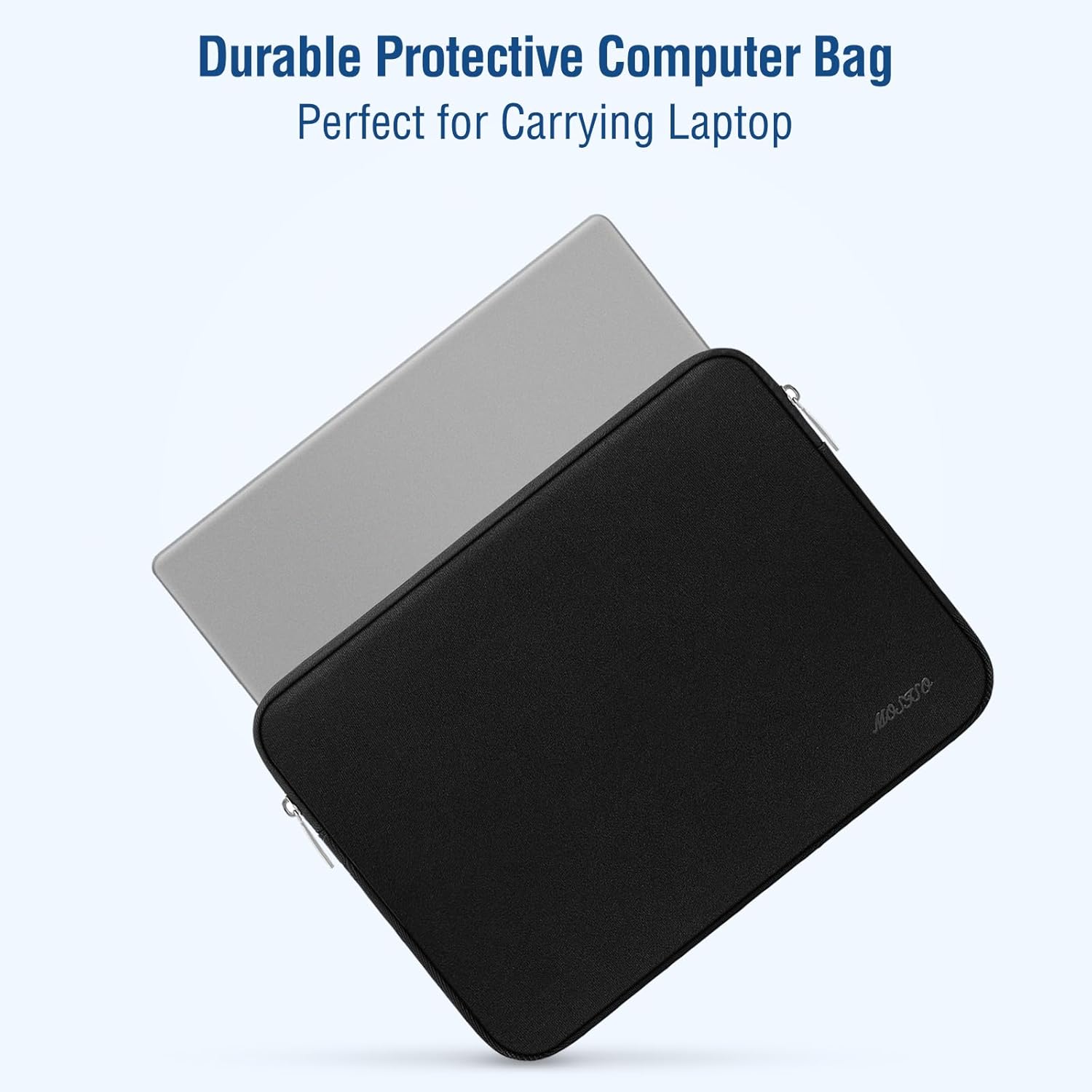 Thumbnail 6 de MOSISO 15-inch Laptop Case with Small Pouch — Neoprene Sleeve (Black)