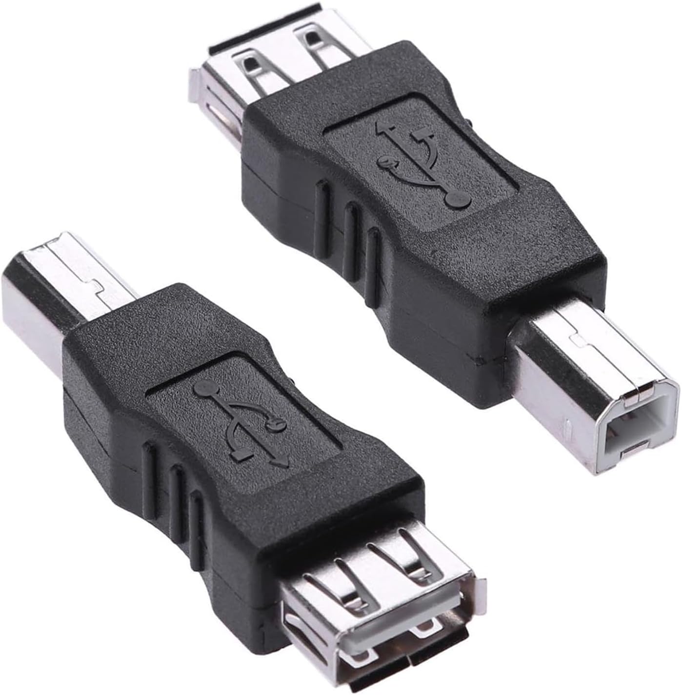 Detalle de Herfair USB A to B Adapter – Female to Male Converter (2 Pack) for Printers, Scanners and More