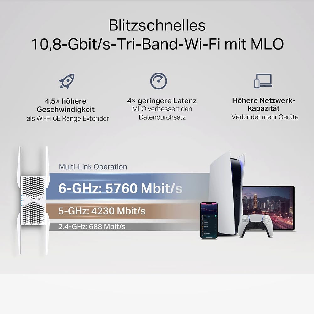 Thumbnail 4 de TP-Link RE655BE Tri-Band WiFi 7 Verstärker