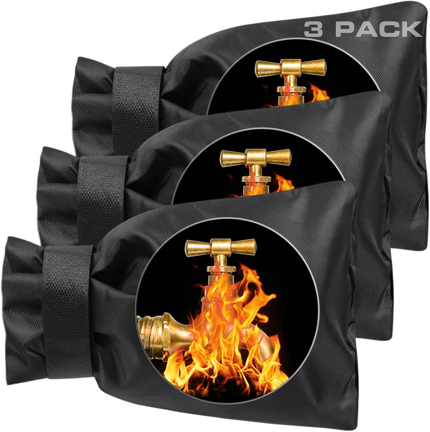 Detalle de Outdoor Faucet Covers 3-Pack for Freeze Protection 🚰