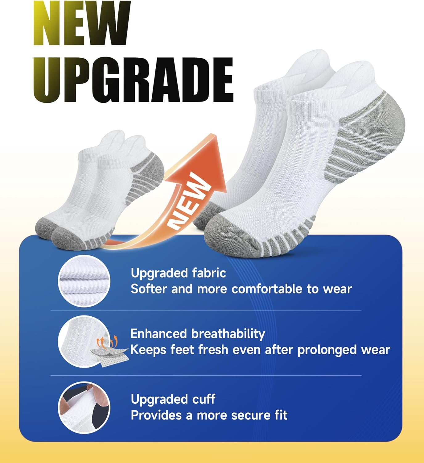 Thumbnail 6 de Alaplus Running Socks Cushioned Sports Socks