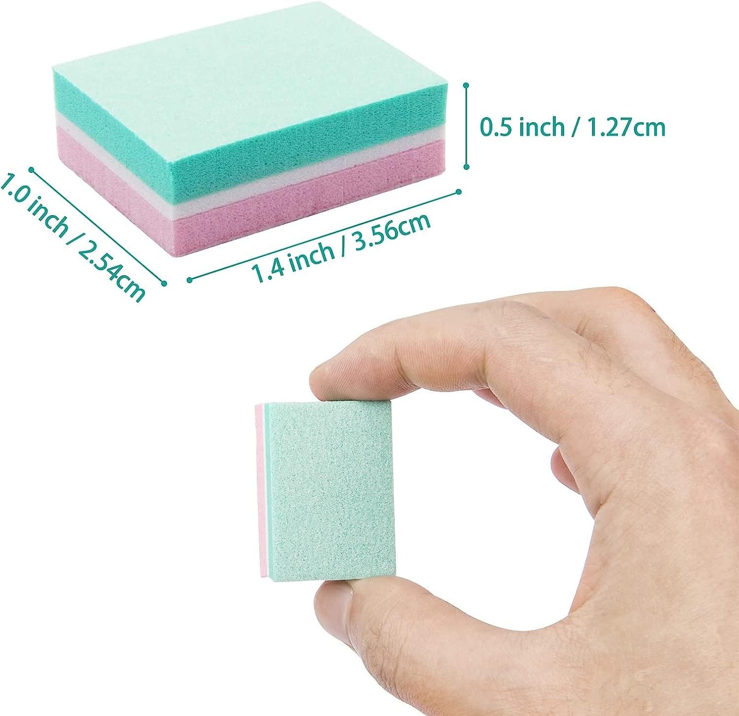 Detalle de CGBE 50er Nagel-Buffer Set (100/180), doppelseitige Schleif- und Polierblöcke für Gel- & Acrylnägel