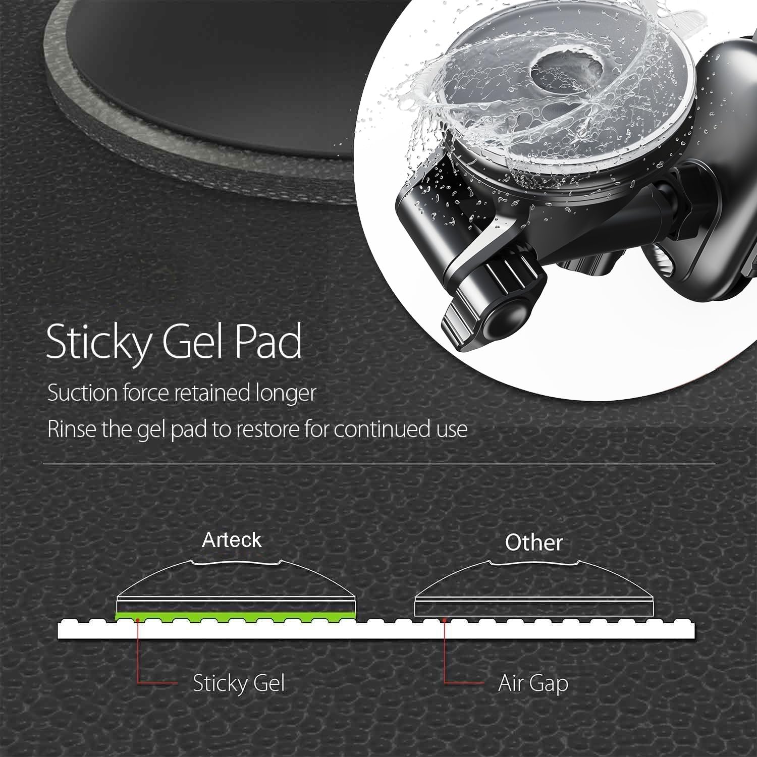 Thumbnail 5 de Arteck Car Mount 360° rotation car phone holder