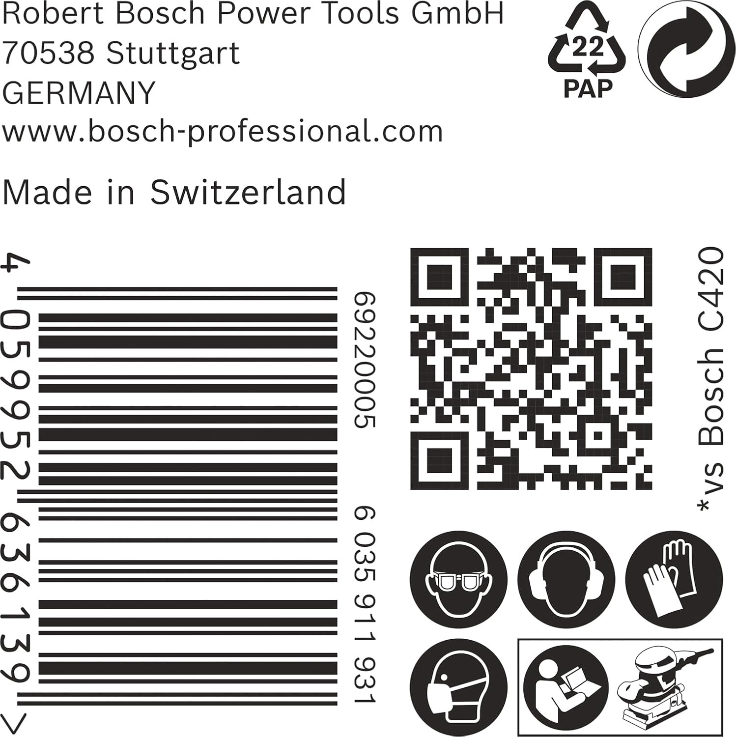 Detalle 2 de Bosch 2608901663 EXPERT C470 Sandpaper, 80 x 133 mm, 120 grit, 8-hole