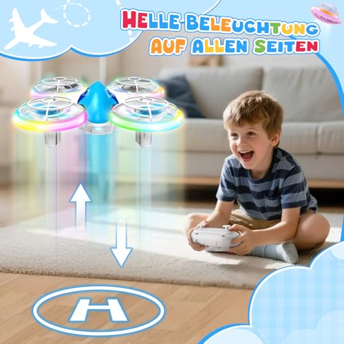 Thumbnail 3 de YIKANWEN Dron RC para niños (6-14 años): luces LED, despegue/aterrizaje con una tecla y vuelo 360°