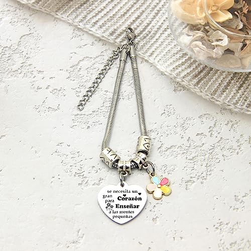 Detalle 2 de FGHJK Pulsera Maestro Profesora – Regalo de Graduación y Día del Maestro