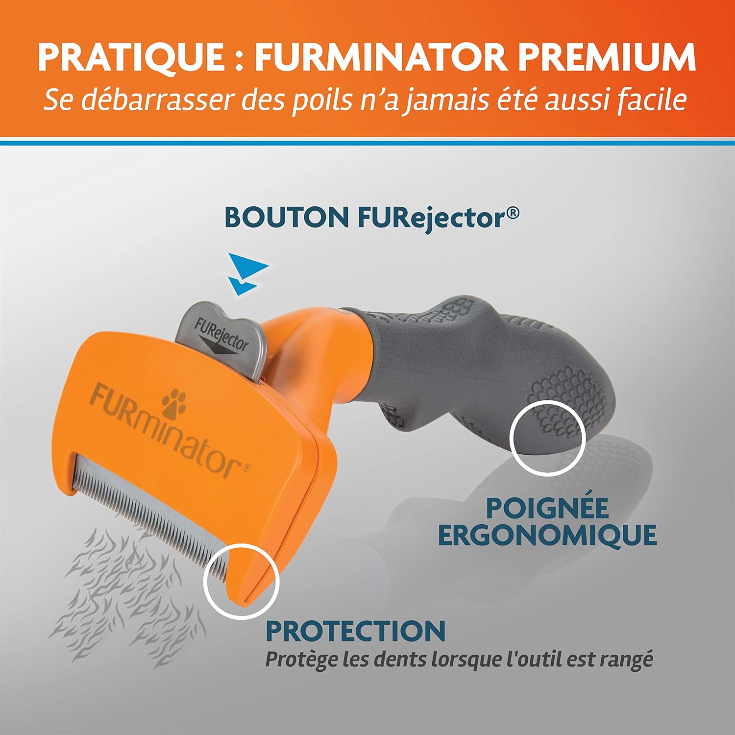 Detalle de FURminator Outil Undercoat deShedding pour Chien M Poils longs