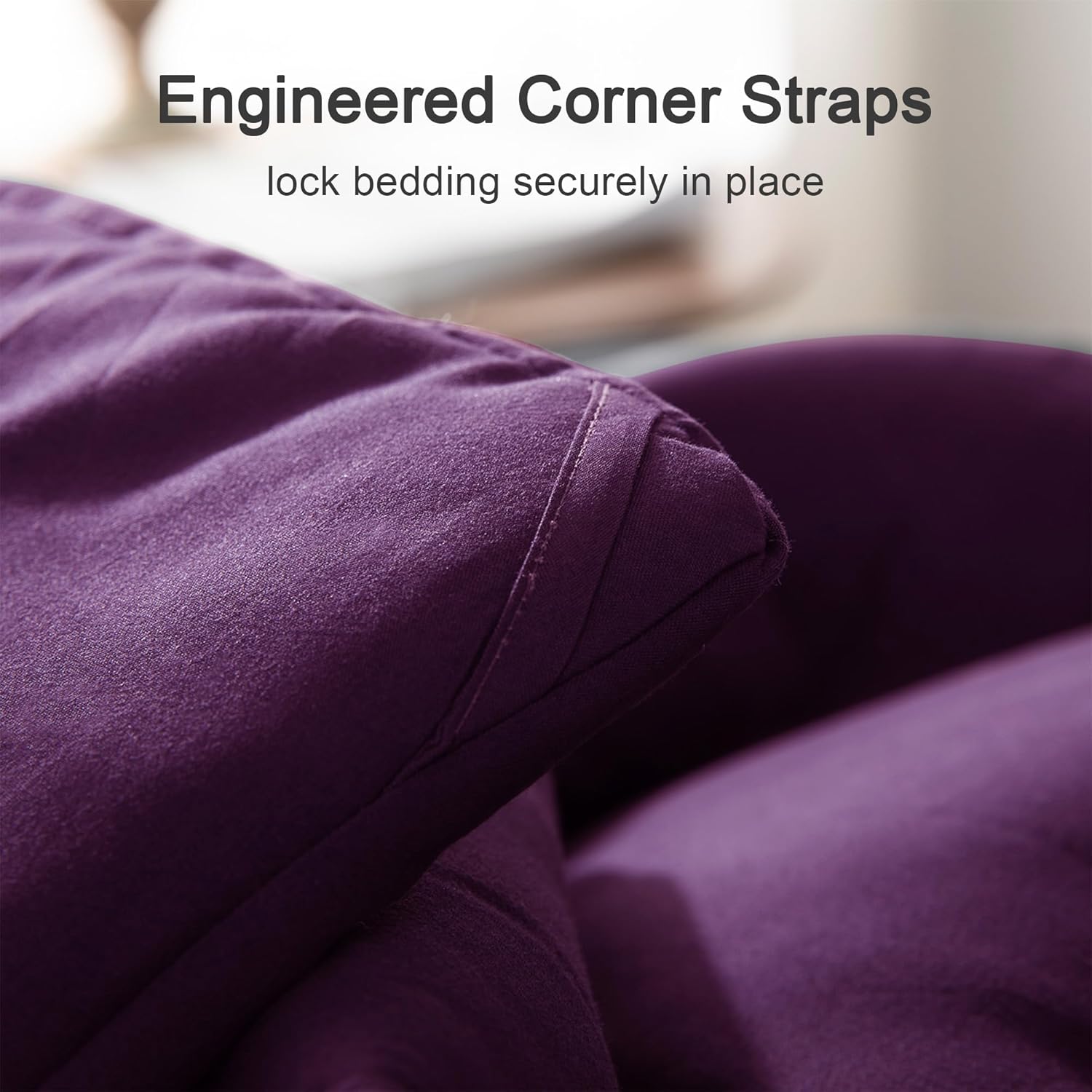 Thumbnail 3 de Whale Flotilla Reversible Duvet King Size (220 x 240 cm) – 7.5 Tog Down Alternative Box-stitched Comforter, All-Season Purple
