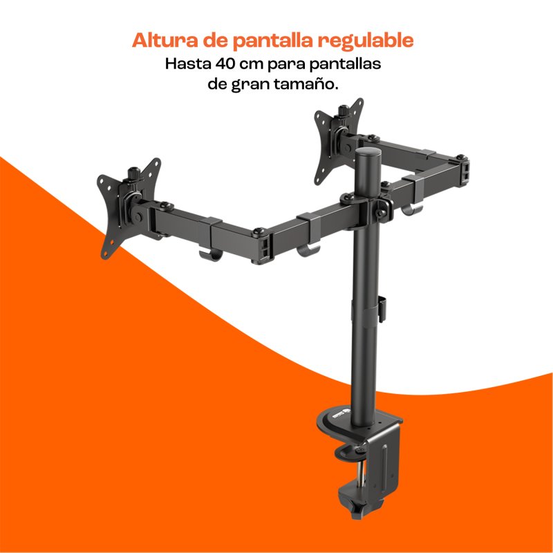 Detalle 2 de PcCom Essential Soporte 2 Monitores 9 kg