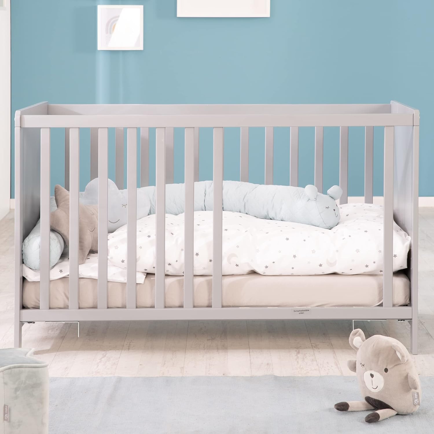 Thumbnail 6 de Roba Lit Cododo 60 x 120 cm — Réglable en hauteur, 5 barreaux amovibles et sommier à lattes inclus