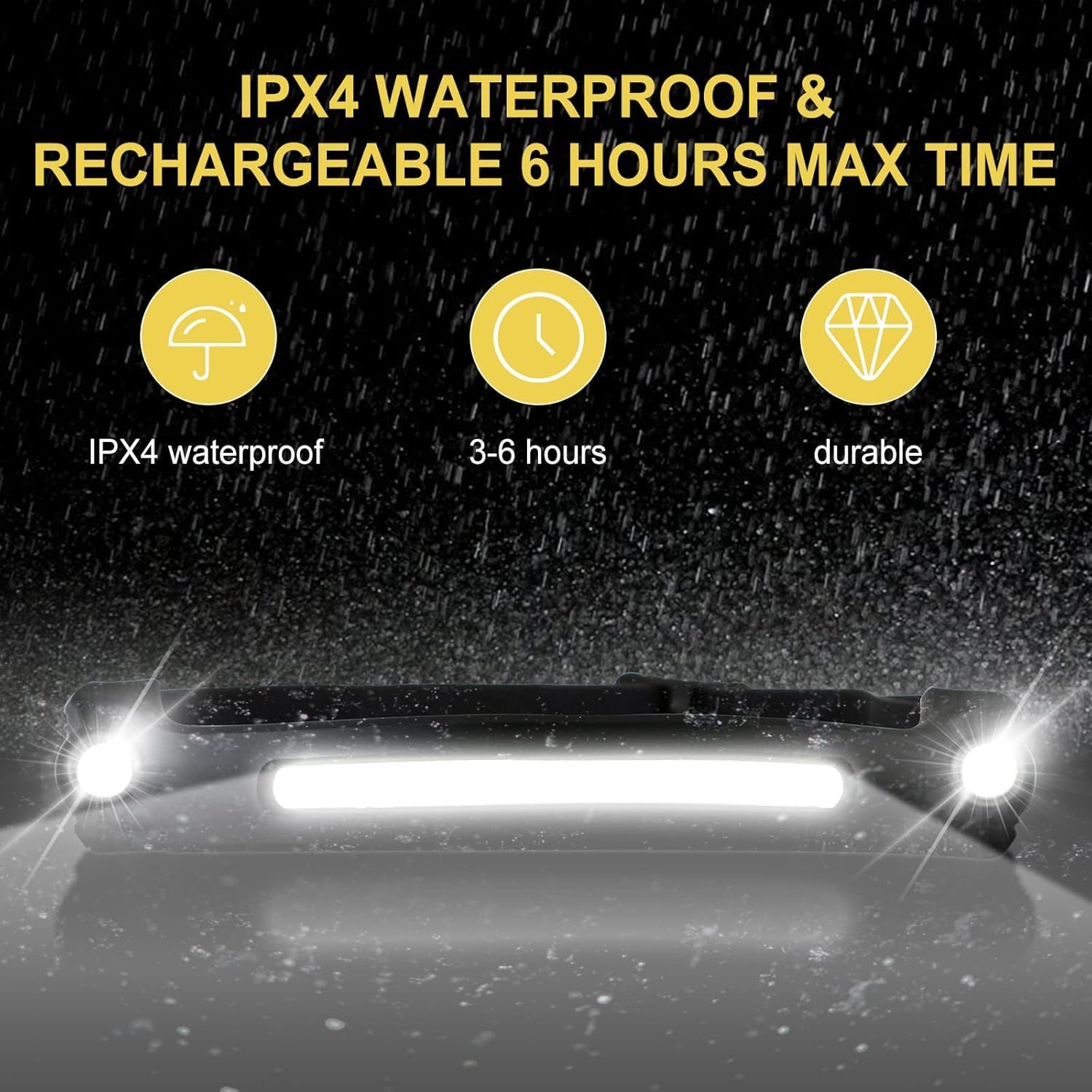 Thumbnail 3 de JIASESCS Head Torch Rechargeable 3-Pack: Ultra-Bright USB-C Headlamps for Outdoors