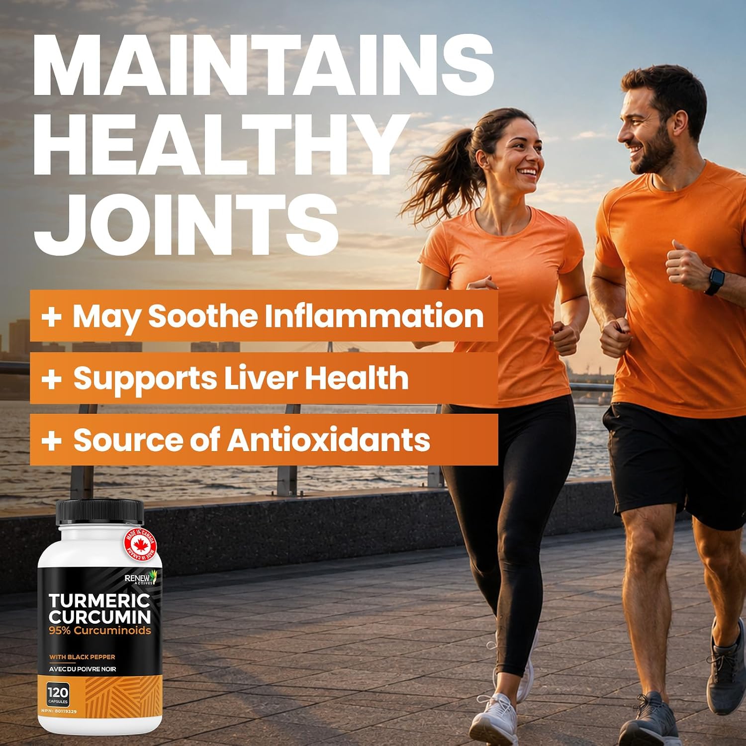 Detalle de Renew Actives Turmeric Curcumin Supplement, 120 Capsules