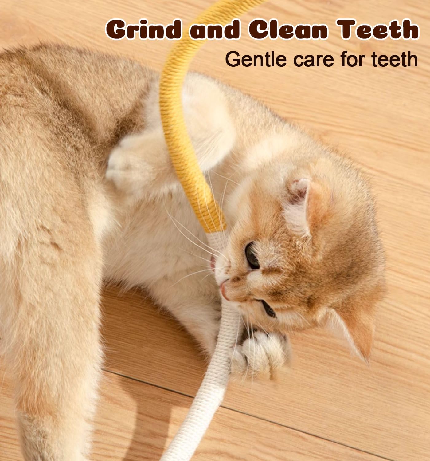 Detalle de Dgerp Cat Chew Ropes 4Pcs: Safe, Refillable Catnip Toys for Indoor Cats (19.5 Inches)