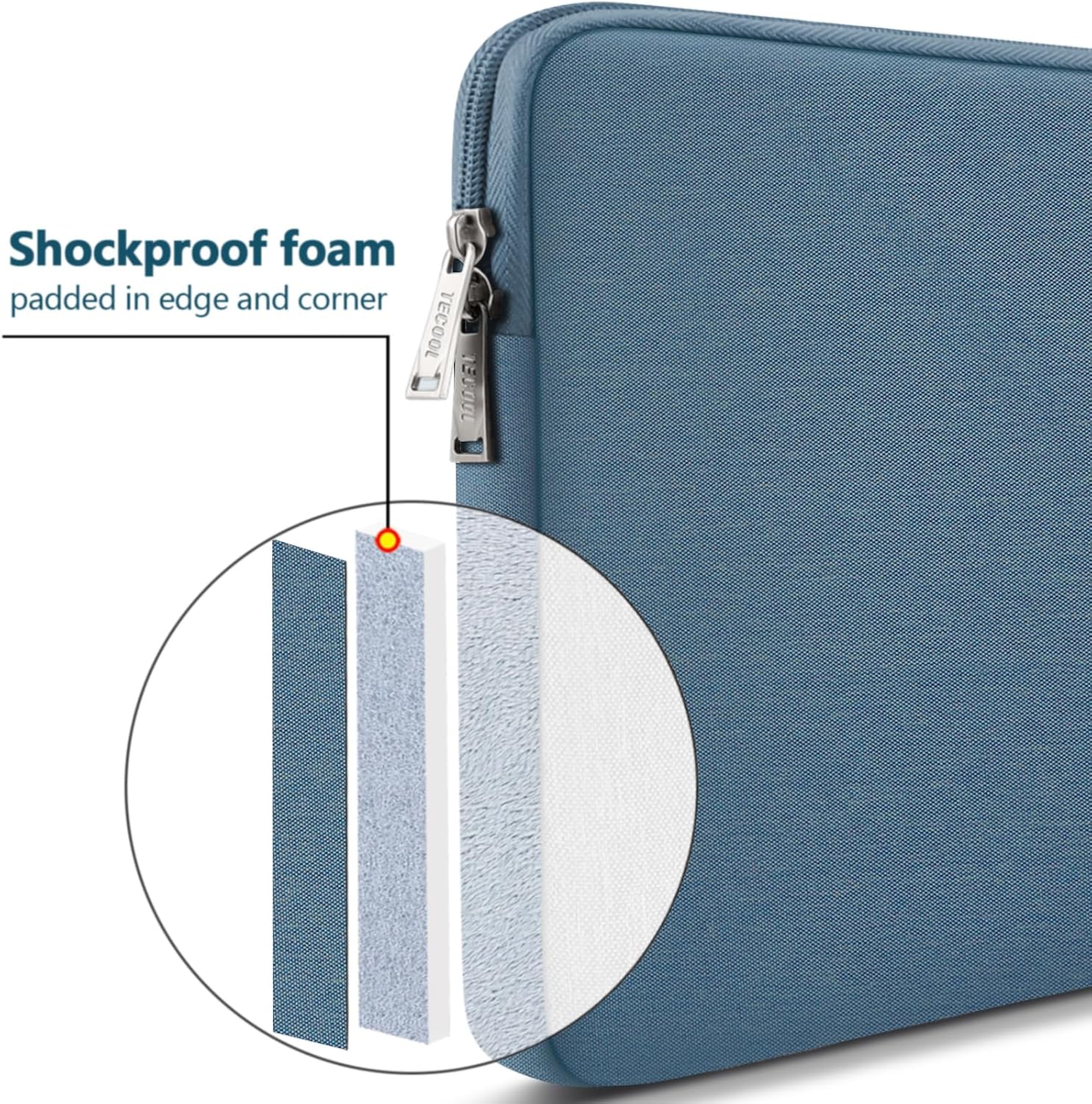Thumbnail 3 de TECOOL Laptoptasche 15,6 Zoll – wasserdichte Notebooktasche (Denim Blau) für 15–15,6" Geräte