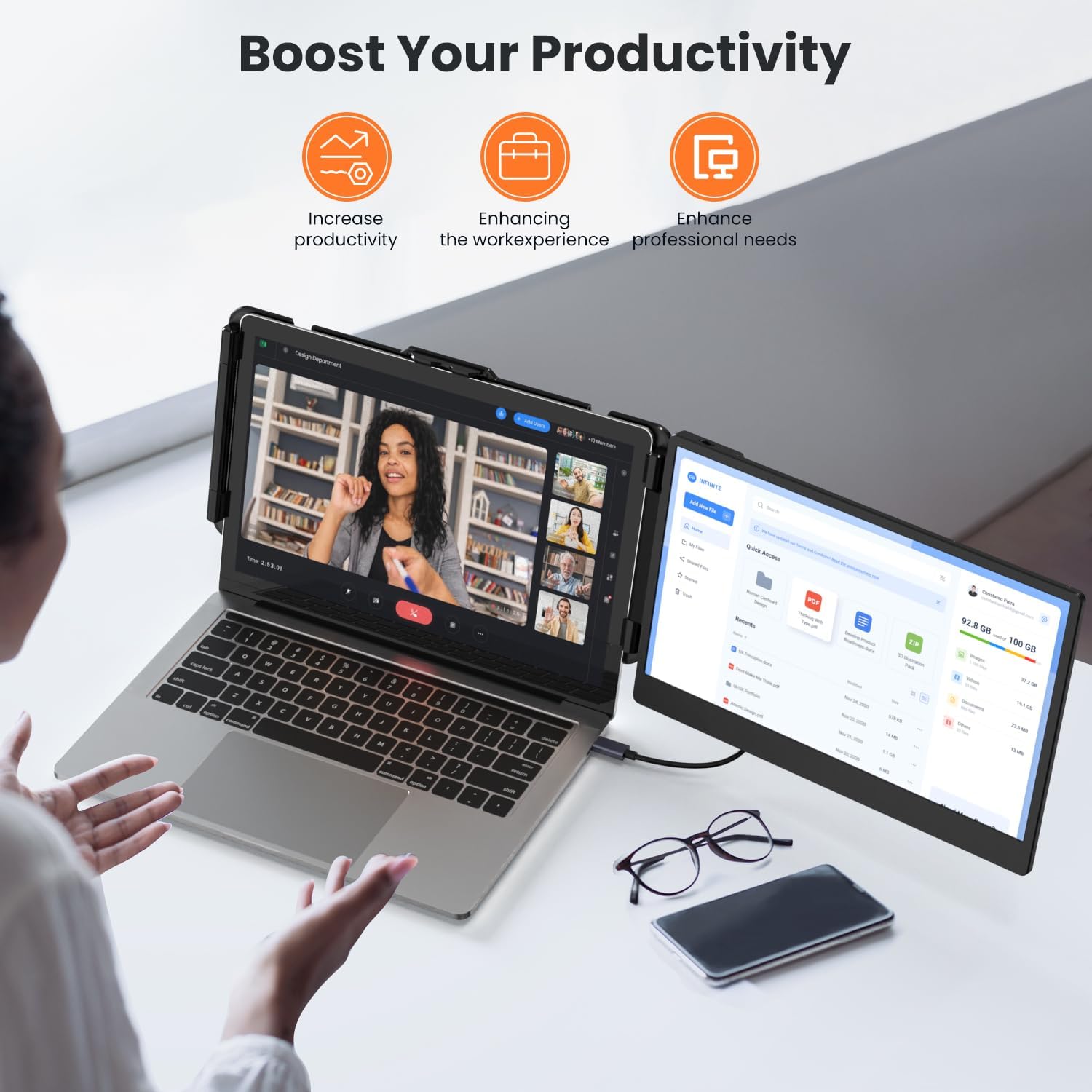 Thumbnail 1 de 14-inch FHD Laptop Screen Extender 🖥