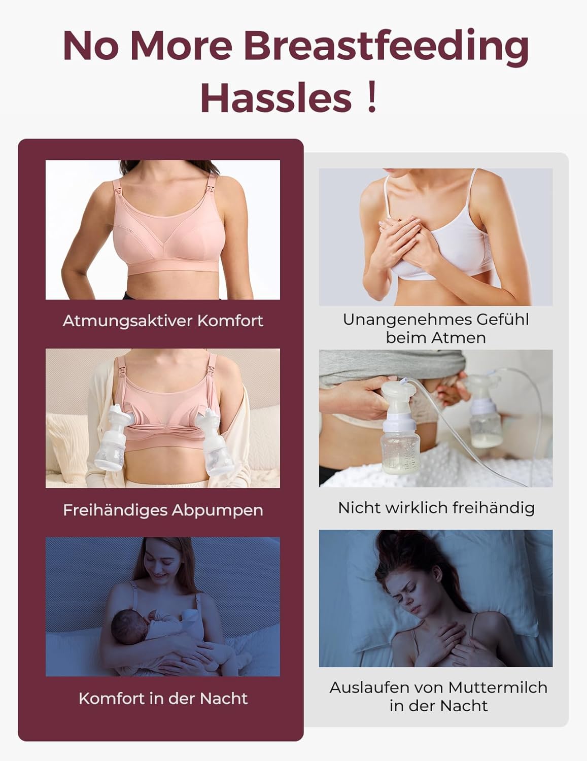 Thumbnail 3 de Momcozy Mesh-Stütz-Pump-BH Freihändig für 36C-44G – Bequemer Still-BH in Übergröße