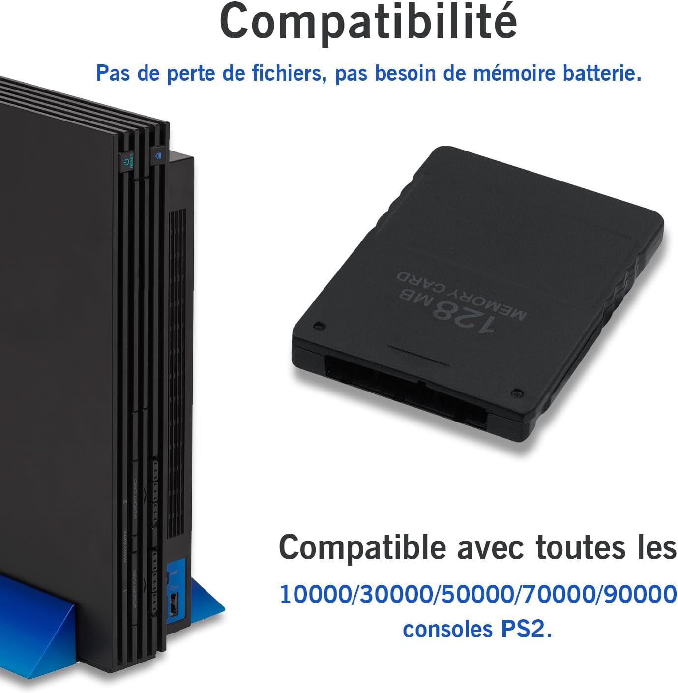 Thumbnail 3 de Carte mémoire PS2 Mcbazel 128MB pour sauvegardes haute vitesse (accessoires PS2)