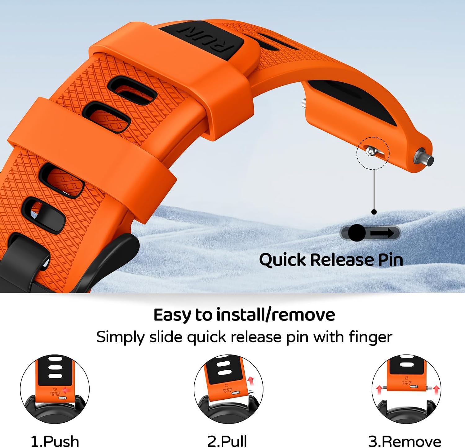 Thumbnail 1 de U-LIMVE 22 mm siliconen vervangband met snelsluiting voor Garmin Forerunner 265/255