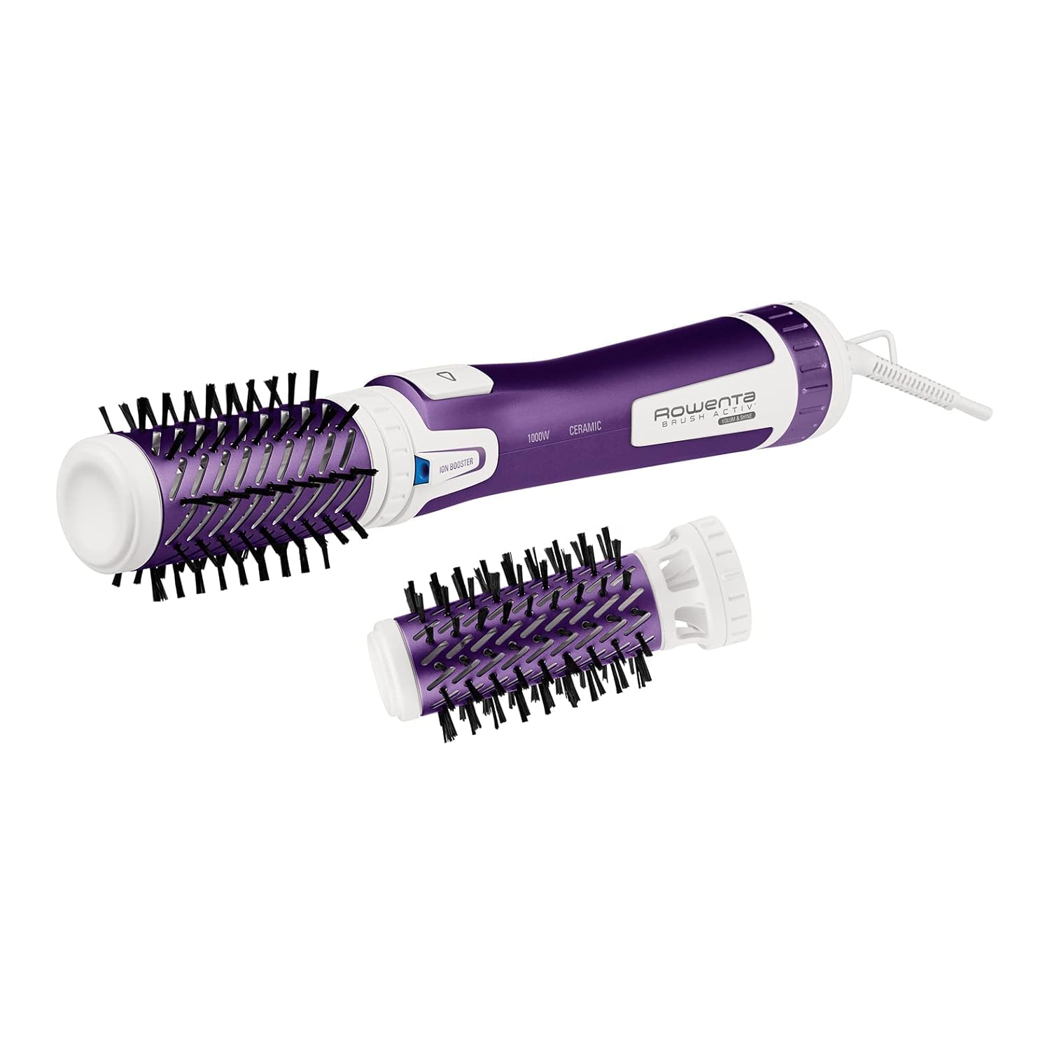 Detalle de Rowenta Rotierende Warmluftbürste Brush Activ Volume & Shine CF9530 (Keramik, 2 Bürstenköpfe)