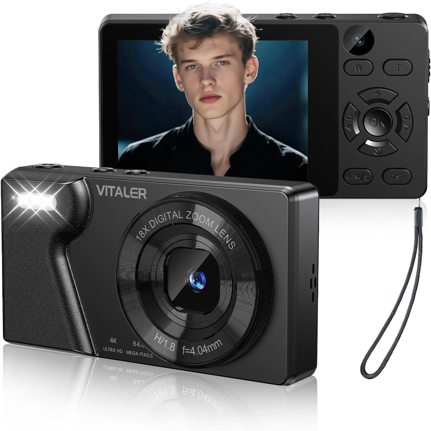 Detalle de VitalicER Digitalkamera 64MP 4K mit Doppelobjektiv