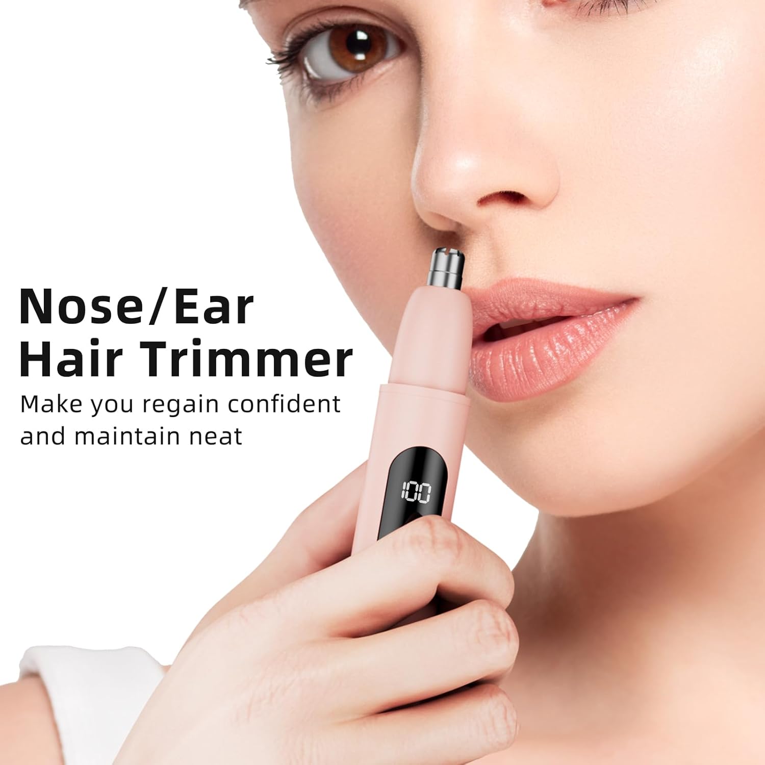 Detalle 2 de Nose Hair Trimmer Rechargeable Cordless – Painless Ear and Eyebrow Trimming Tool