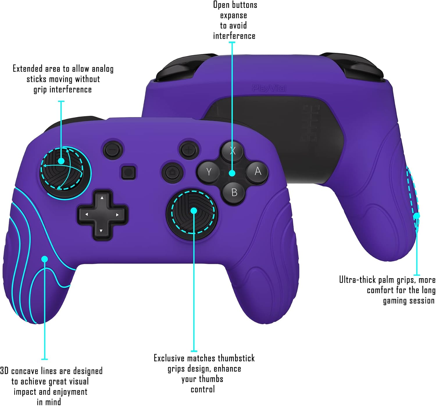 Thumbnail 5 de PlayVital Samurai Edition Silicone Case for Switch Pro