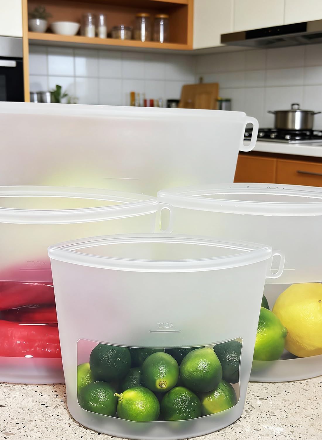 Detalle de Reusable Silicone Food Storage Bags