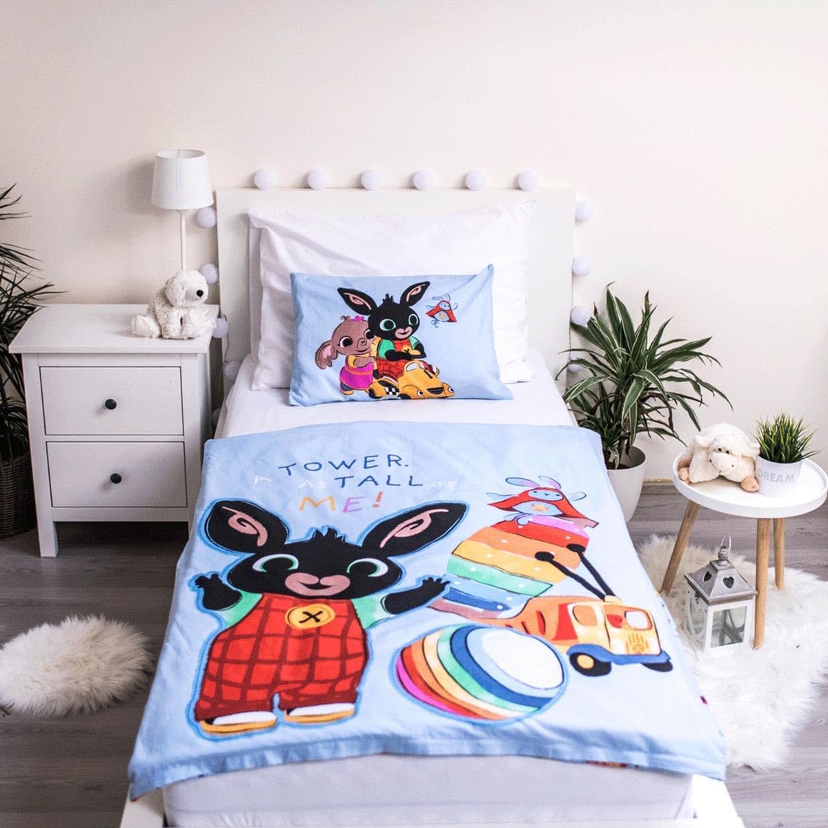 Detalle de Jerry Fabrics 21BS058 Bing Bunny-beddengoedset, omkeerbaar, 100% katoen