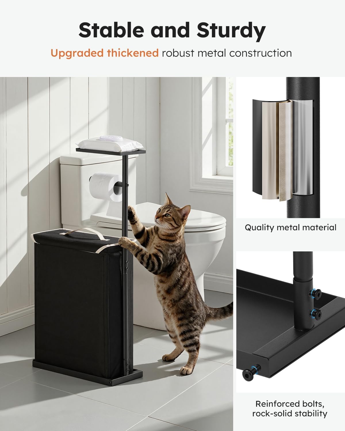 Thumbnail 5 de Freestanding Toilet Roll Holder with Phone Stand
