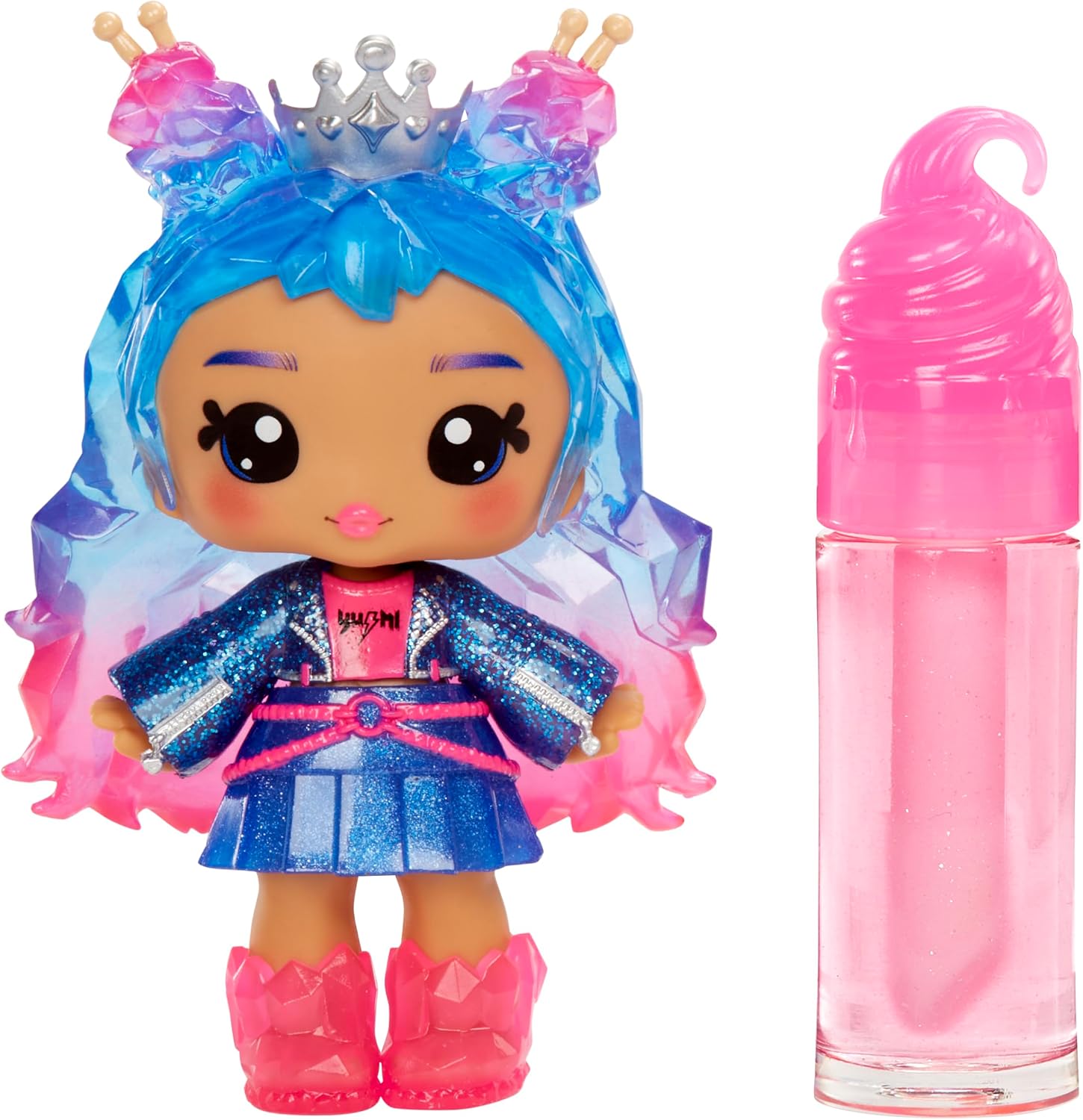 Detalle de Yummiland Core Character 4 – liten docka med läppglans, rosenröd plast